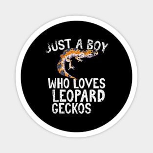 Just A Boy Who Loves Leopard Geckos Magnet